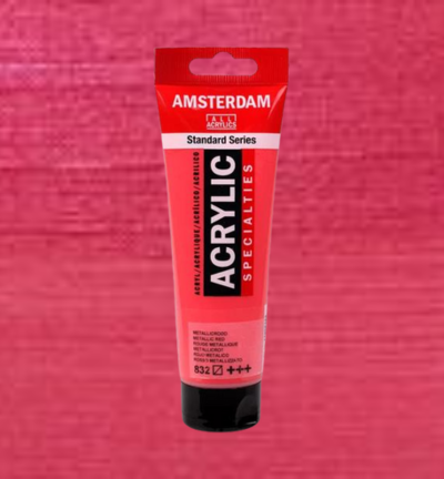 Amsterdam Standard Series acrylverf tube 120 ml Metallic Rood 832