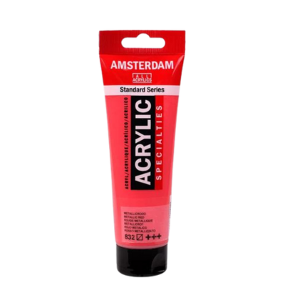 Amsterdam Standard Series acrylverf tube 120 ml Metallic Rood 832