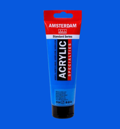 Amsterdam Standard Series acrylverf tube 120 ml Metallic Blauw 834