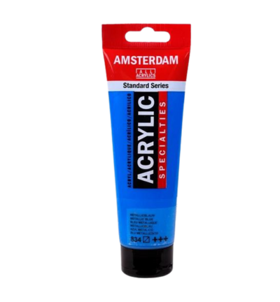 Amsterdam Standard Series acrylverf tube 120 ml Metallic Blauw 834