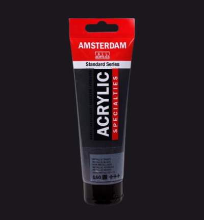 Standard Series acrylverf tube 120 ml Metallic Zwart 850