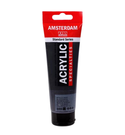 Standard Series acrylverf tube 120 ml Metallic Zwart 850