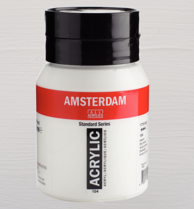 Amsterdam Standard Series Acrylverf Pot 500 ml Zinkwit 104