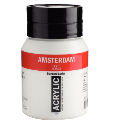 Amsterdam Standard Series Acrylverf Pot 500 ml Zinkwit 104