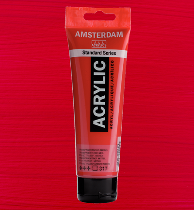 Amsterdam Standard Series Acrylverf Tube 120 ml Transparantrood Middel 317