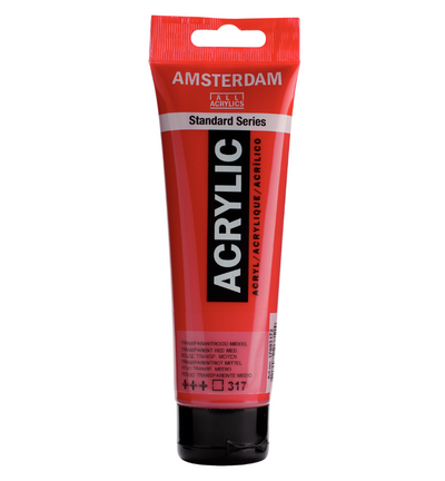 Amsterdam Standard Series Acrylverf Tube 120 ml Transparantrood Middel 317